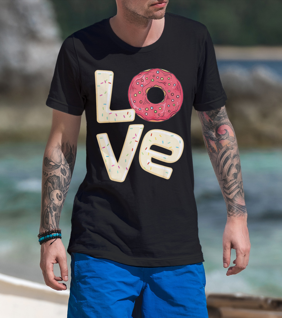 Funny I Love Bagel Donuts Sprinkled Love T-Shirt