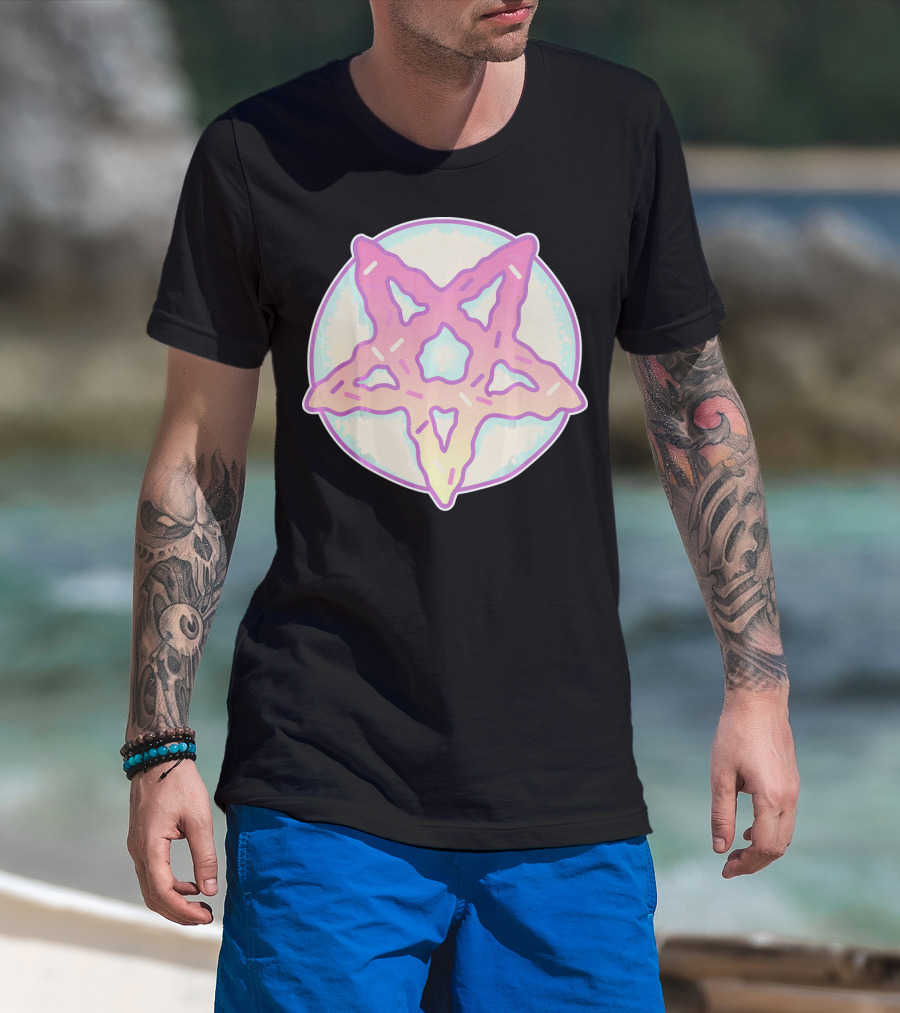 Pastel Goth Vaporwave Pentagram Satan Do Pastel Star T-Shirt