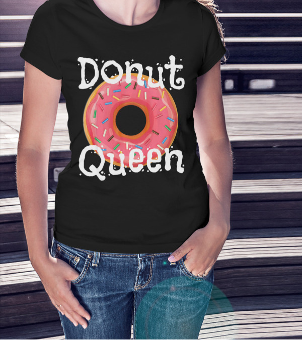 Donut Queen Sprinkled Pink Donut Enthusiast T-Shirt