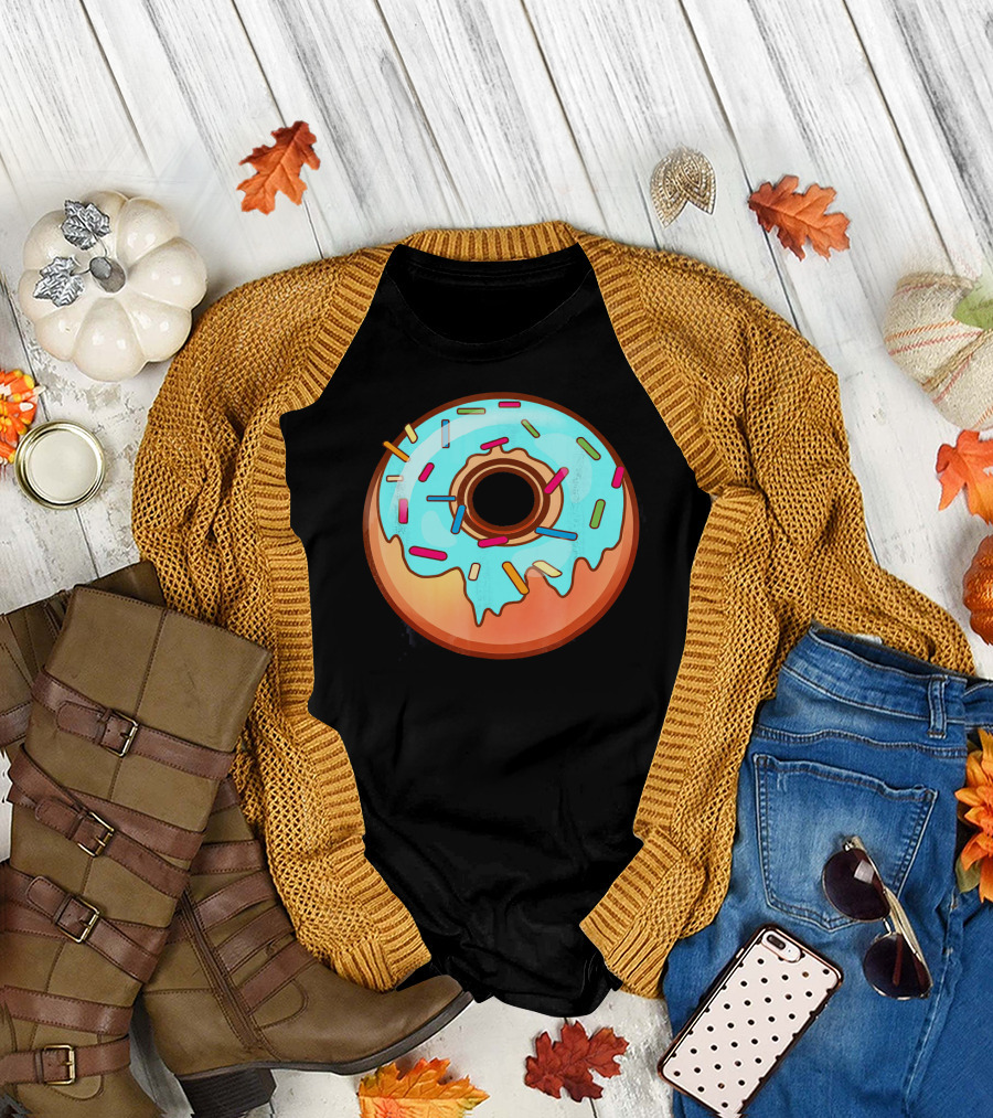 Humorous Mega Donut with Colorful Sprinkles T-Shirt
