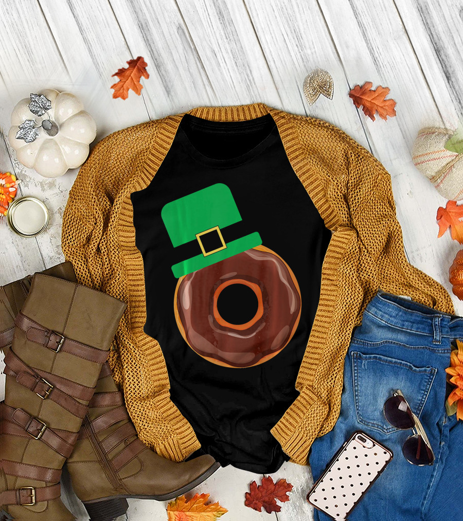 Chocolate Donut with Green Hat T-Shirt