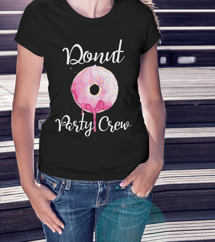 Donut Party Crew Donut Birthday T-Shirt