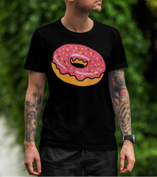 Pink Frosted Donut With Sprinkles T-Shirt