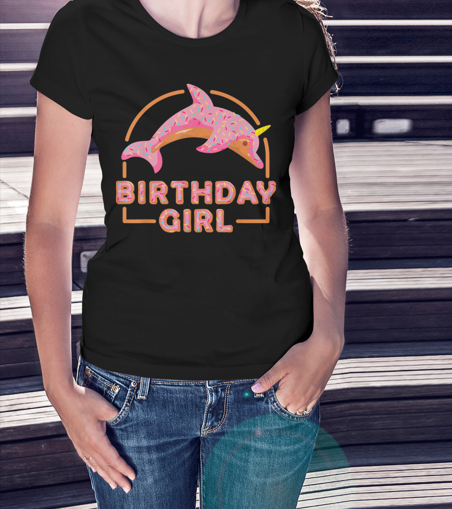 Birthday Girl Sweet Dolphicorn Donut Bday T-Shirt