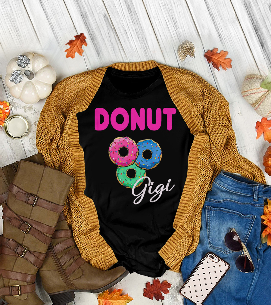 DONUT Gigi Pink Blue Green Funny Donut GiGi T-Shirt