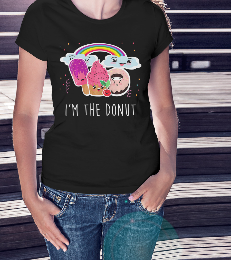 Funneh Cute Rainbow Ice Cream Donut Characters I'm The Donut T-Shirt