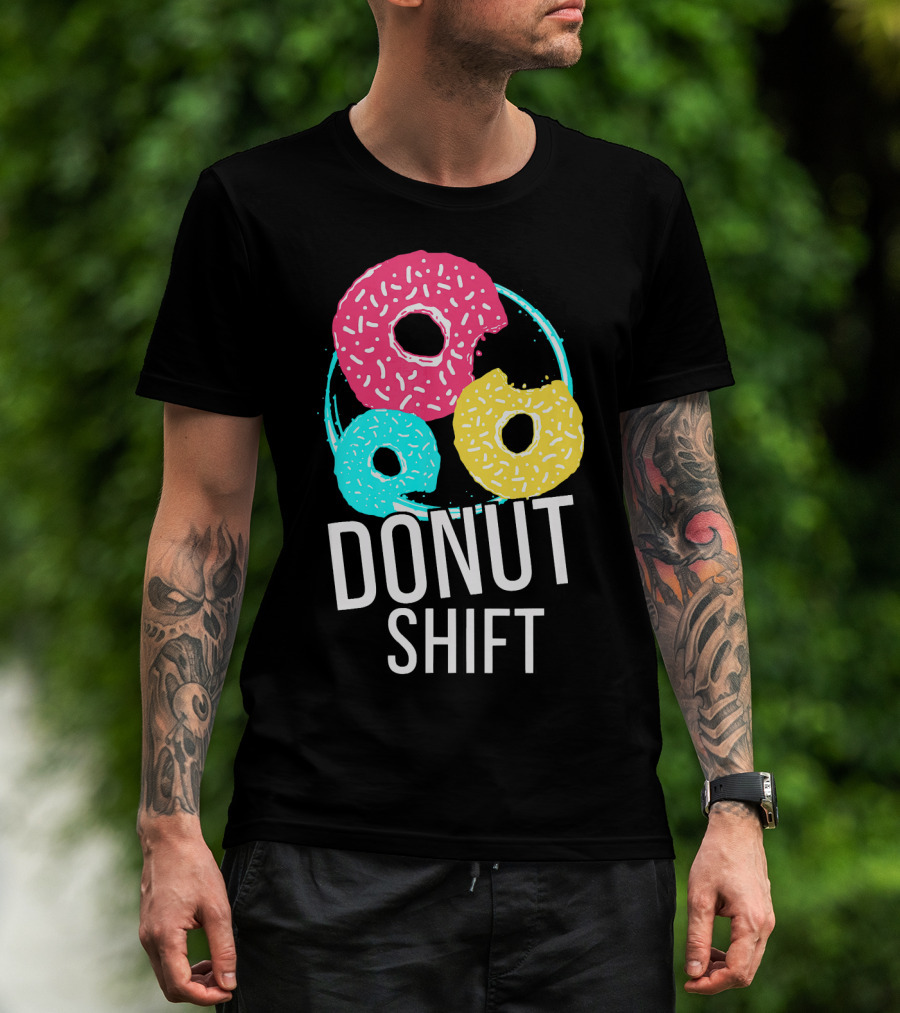 Donut Shift MTTF Associates Doughnut Vibrant Trio T-Shirt