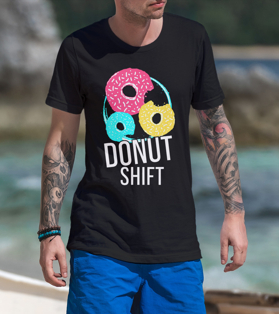 Donut Shift MTTF Associates Doughnut Vibrant Trio T-Shirt