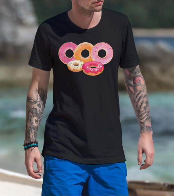 Donut Lover Dad Happy Doughnut Colorful Sprinkled Treats T-Shirt