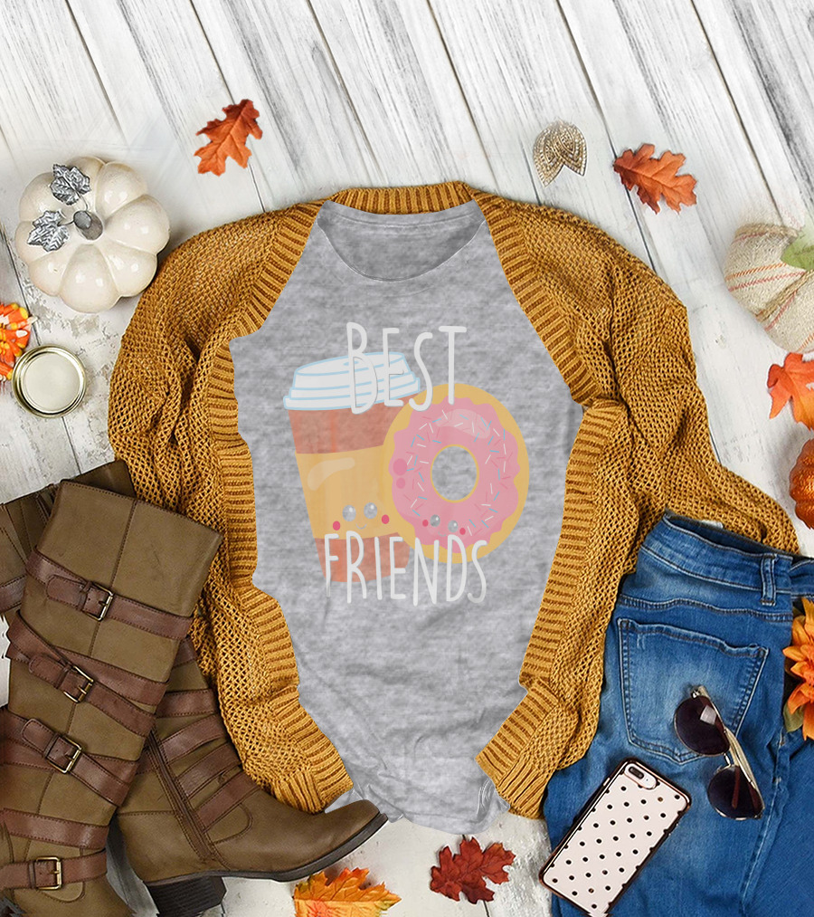 Best Friends Coffee and Donut Perfect Pairing T-Shirt