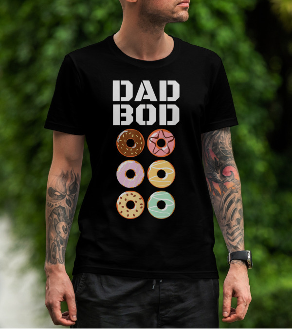 Dad Bod Donut Six Pack Abs Funny Mens T-Shirt