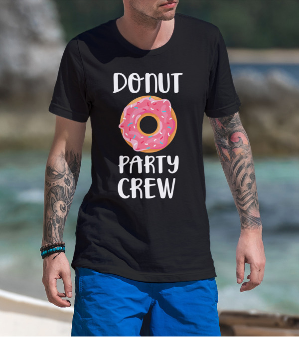 Donut Party Crew Longsleeve Donut Sprinkle T-Shirt