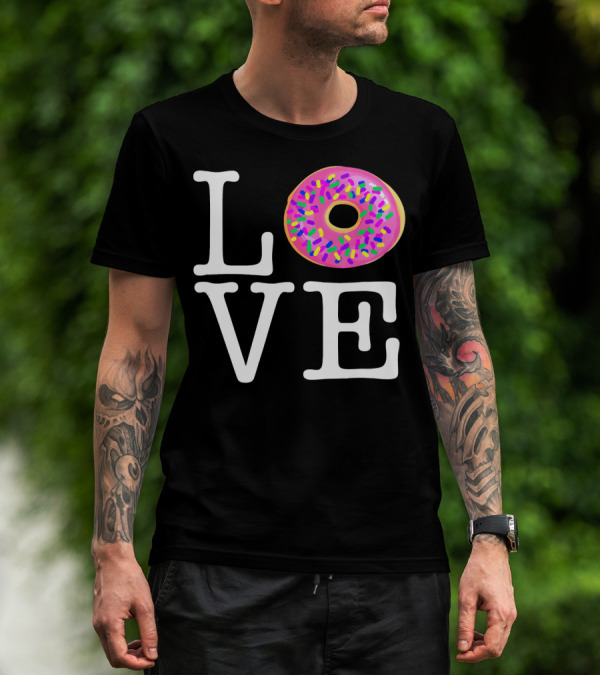LOVE Donut Pink Sprinkles T-Shirt