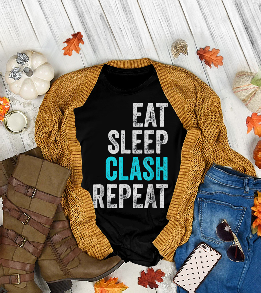 Mens Gaming Clan Eat Sleep Clash Repeat T-Shirt