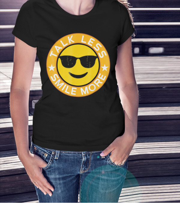 Talk Less Smile More Hamilton Yellow Emo Sunglasses Smile T-Shirt
