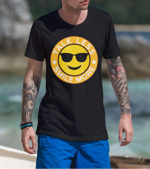 Talk Less Smile More Hamilton Yellow Emo Sunglasses Smile T-Shirt