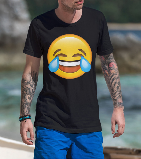 Funny Crying Tears Of Joy Laughing Emoji T-Shirt