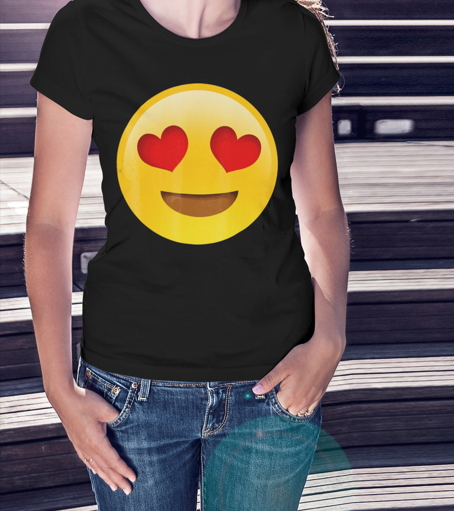 Emoji R Us Heart Eyes Smiley Love T-Shirt