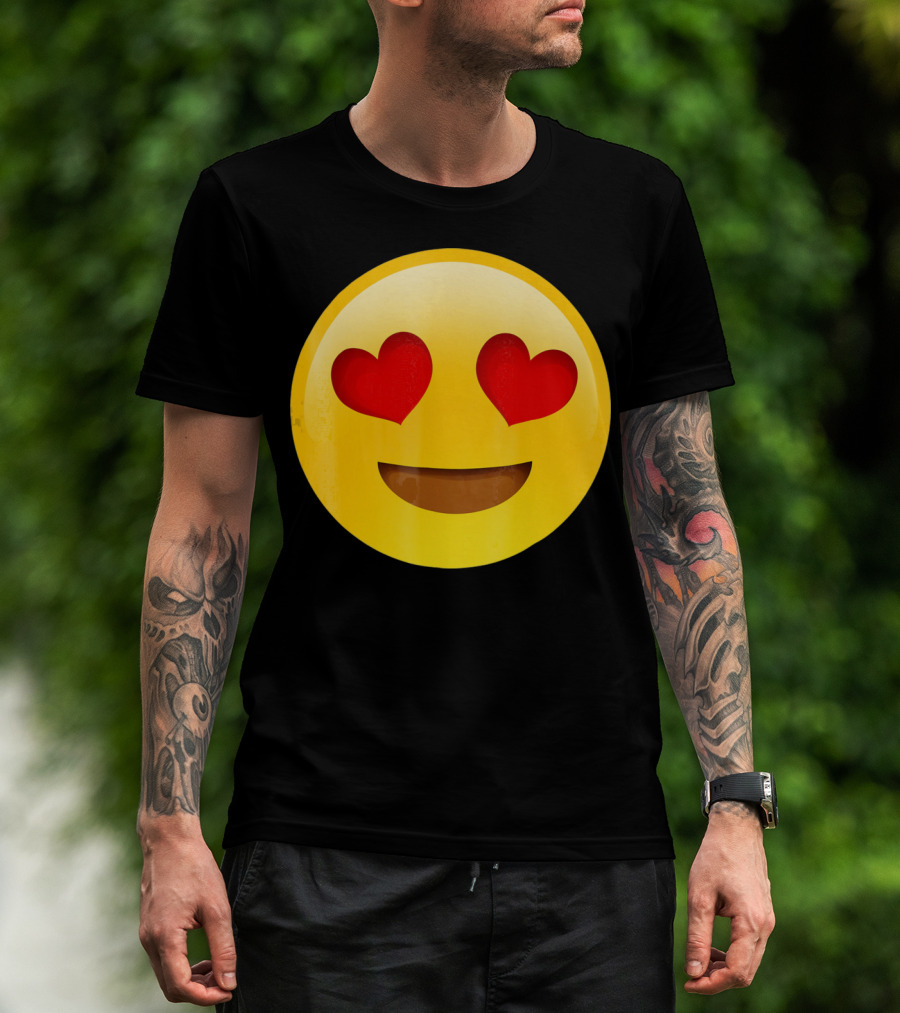Emoji R Us Heart Eyes Smiley Love T-Shirt