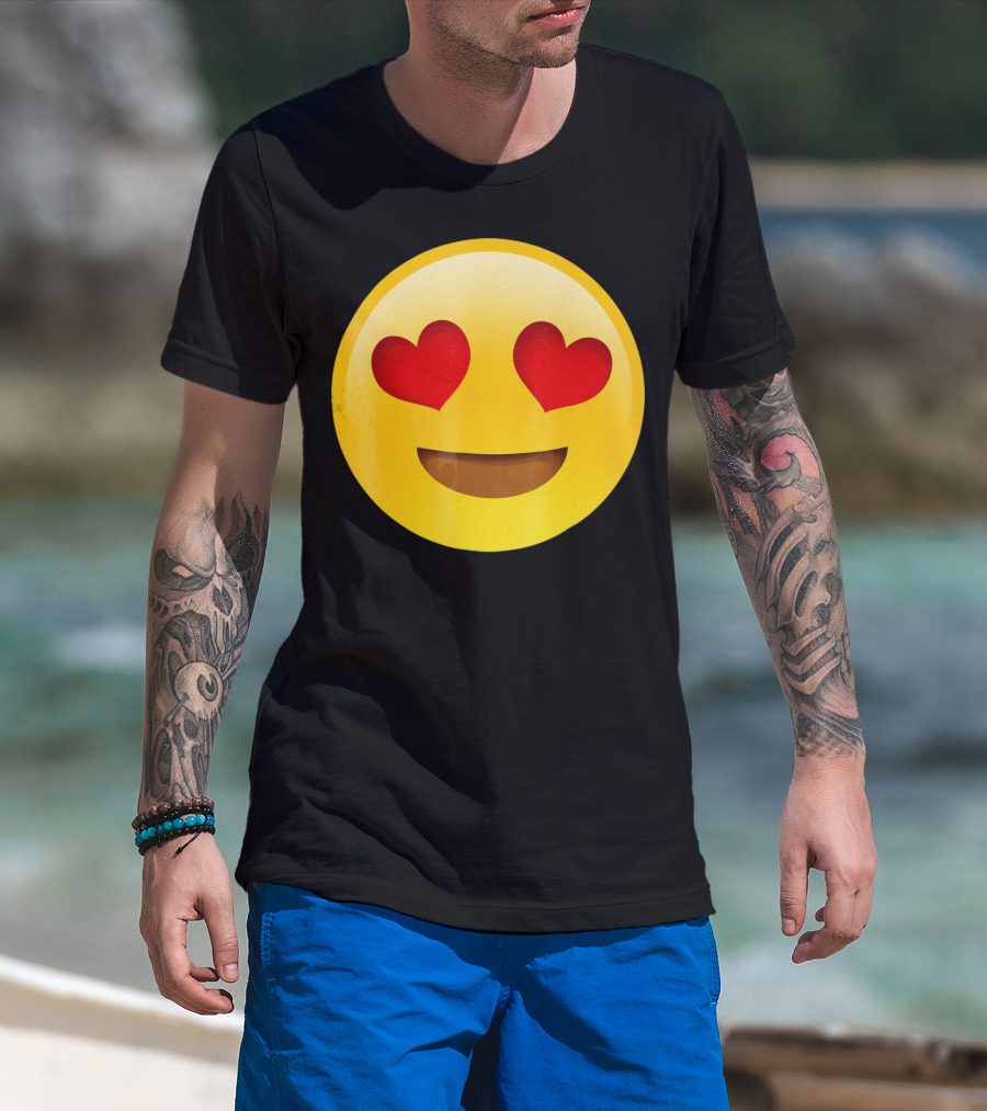 Emoji R Us Heart Eyes Smiley Love T-Shirt
