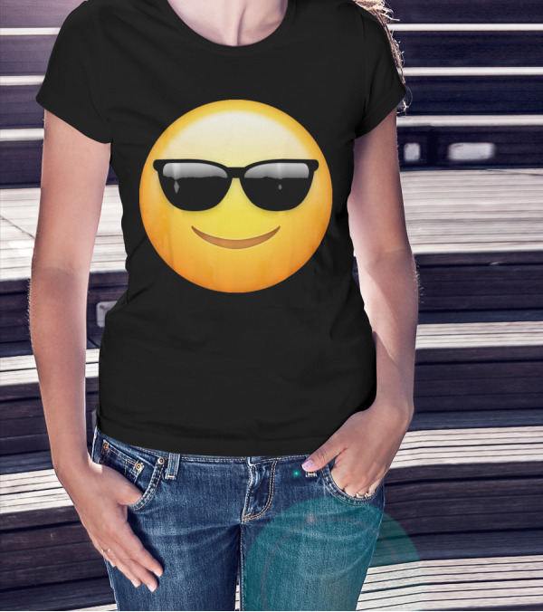 Sunglasses Emoji Cool Smiley Face T-Shirt