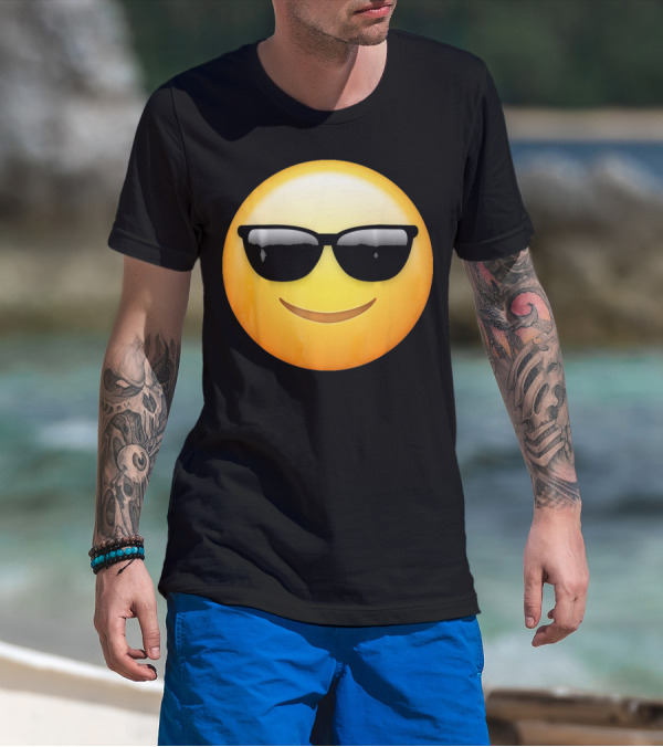 Sunglasses Emoji Cool Smiley Face T-Shirt