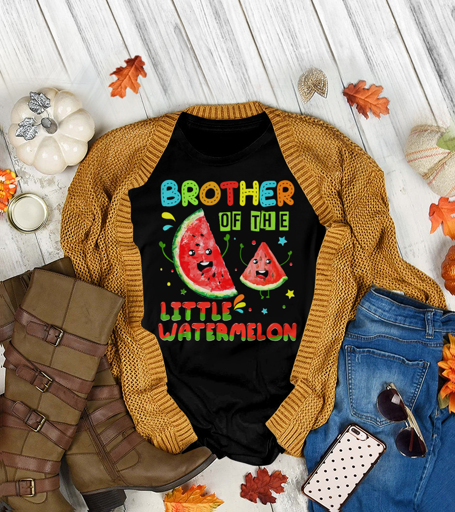 Brother of the Little Watermelon Birthday Family T-Shirt