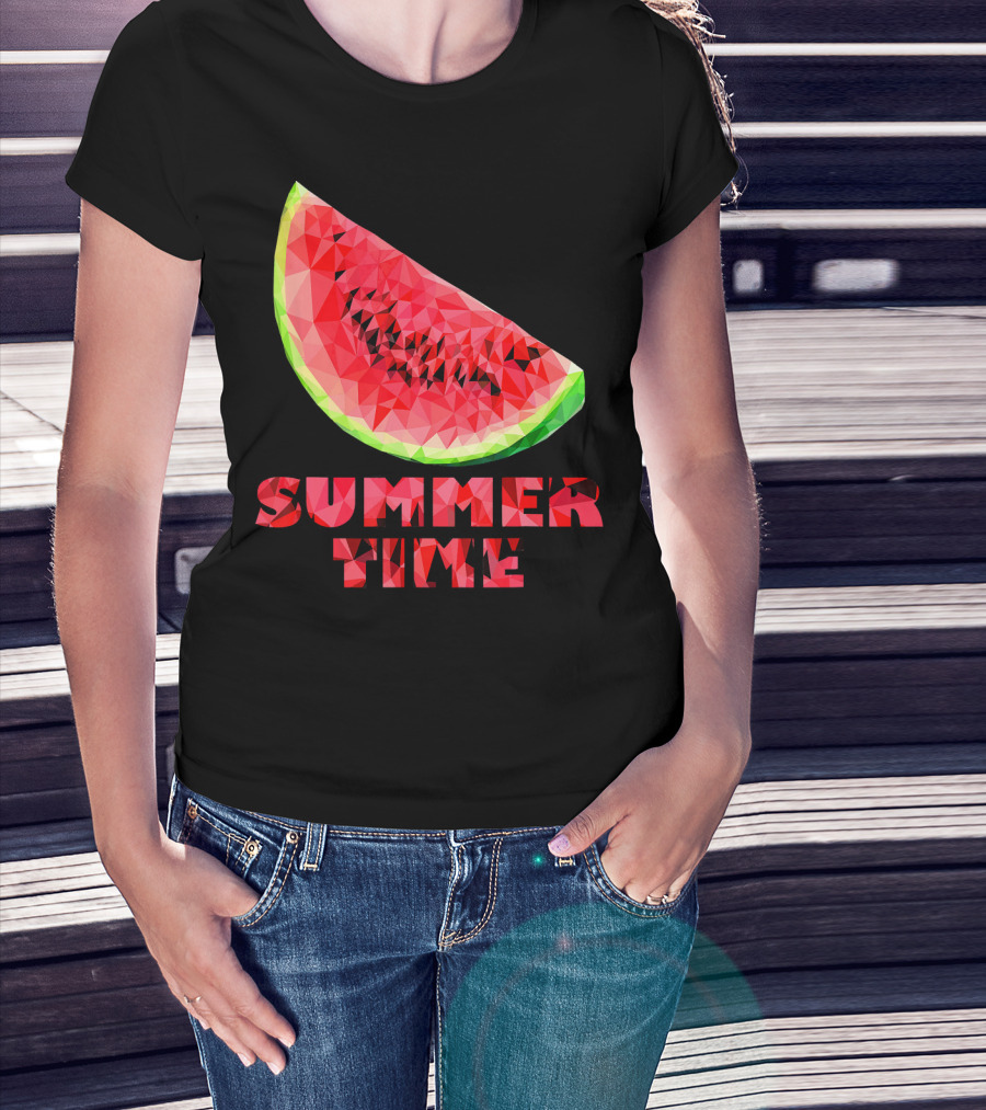 Watermelon Slice Summer Time Tro T-Shirt