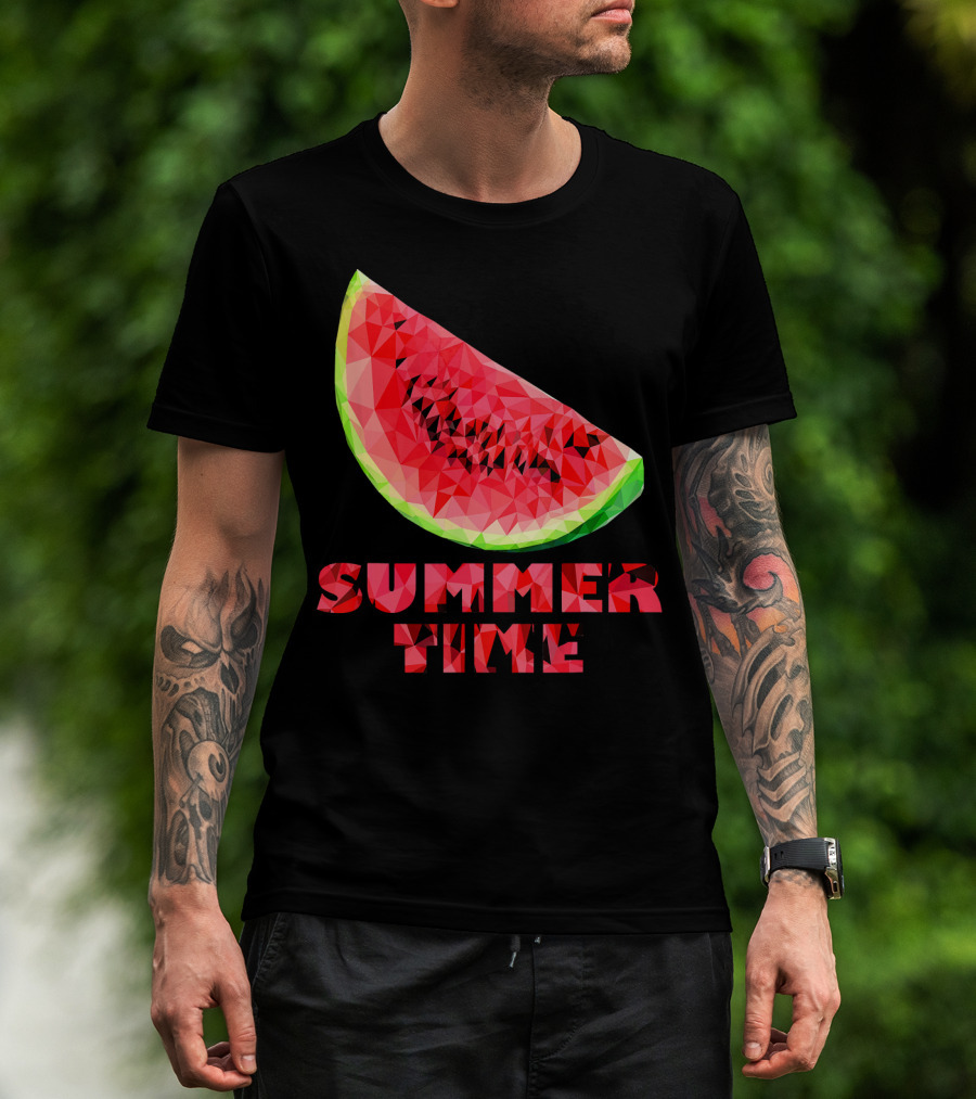 Watermelon Slice Summer Time Tro T-Shirt