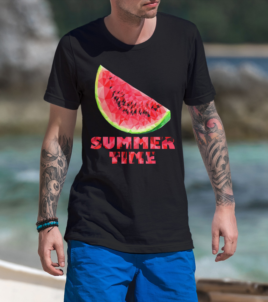 Watermelon Slice Summer Time Tro T-Shirt