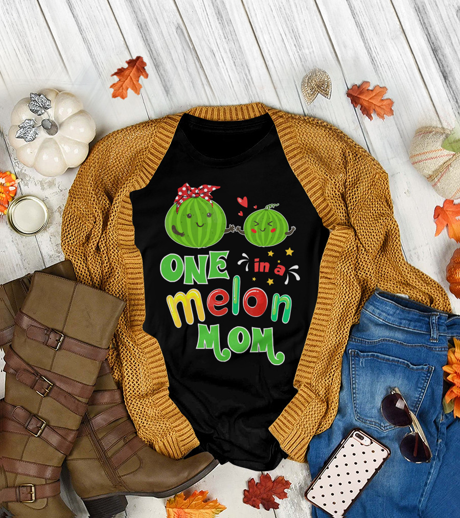 One In a Melon Mom Summer Tropical T-Shirt
