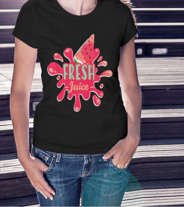Fresh Juice Watermelon Splash Vegan T-Shirt