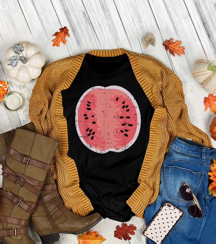 Watermelon Funny Fruit Lazy DIY Easy Food T-Shirt