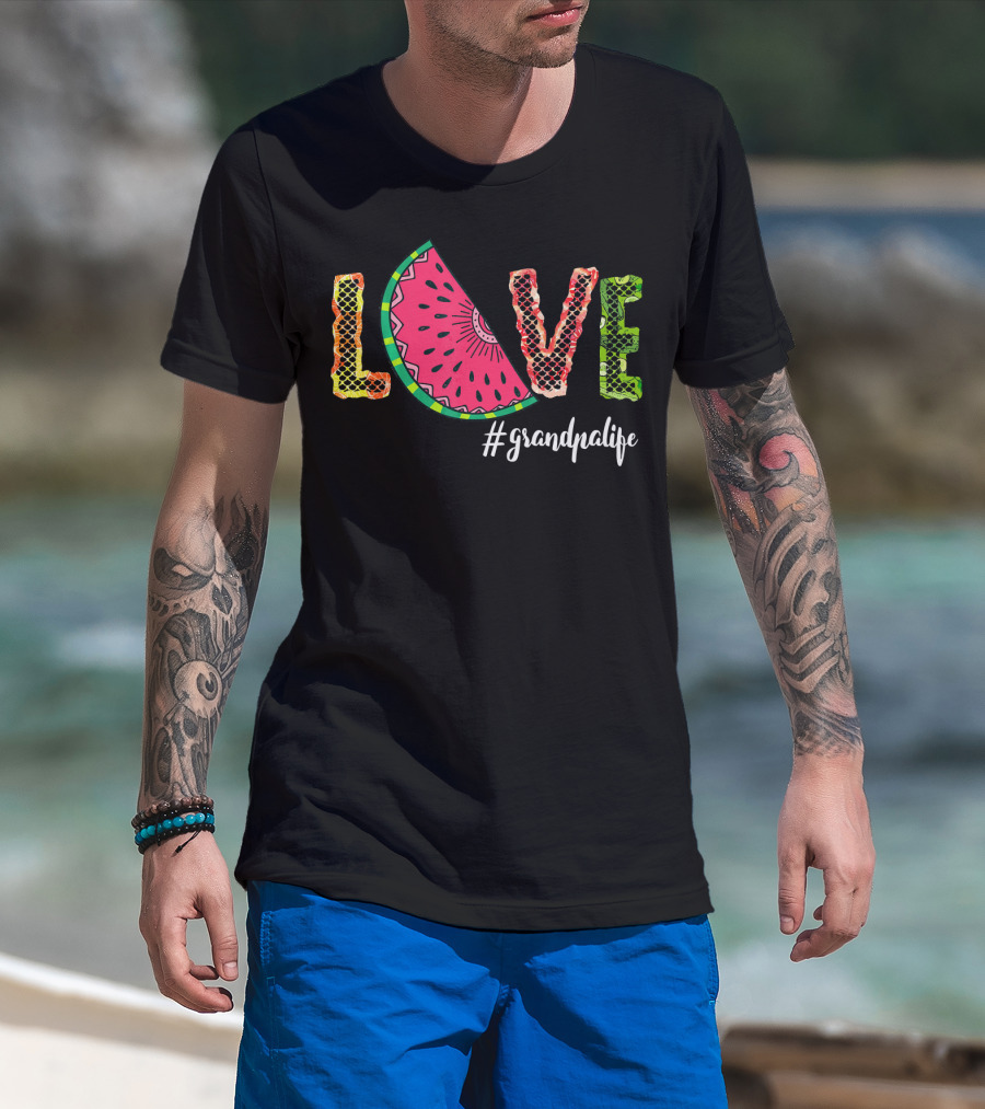 Love Watermelon #Grandpalife Summer T-Shirt