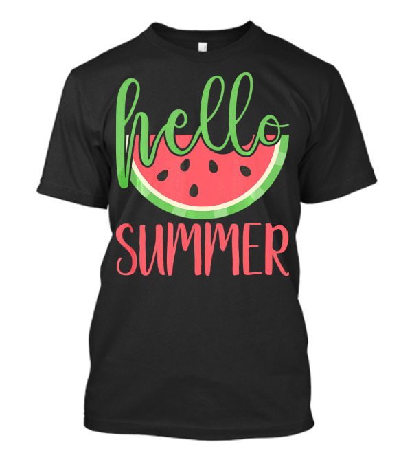 Hello Summer Watermelon Funny Melon Fruit T-Shirt