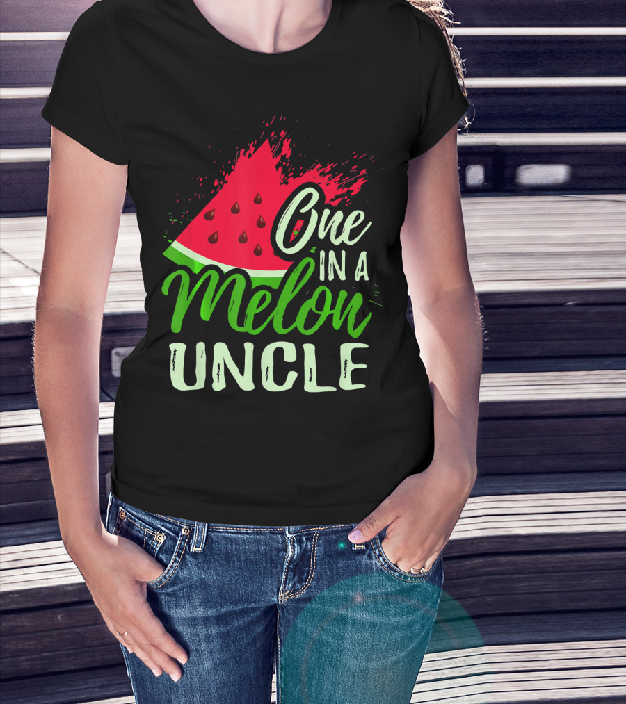 One In A Melon Uncle Watermelon Slice Splash T-Shirt