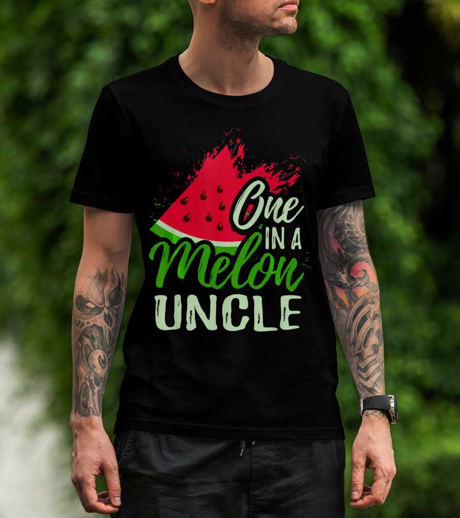 One In A Melon Uncle Watermelon Slice Splash T-Shirt