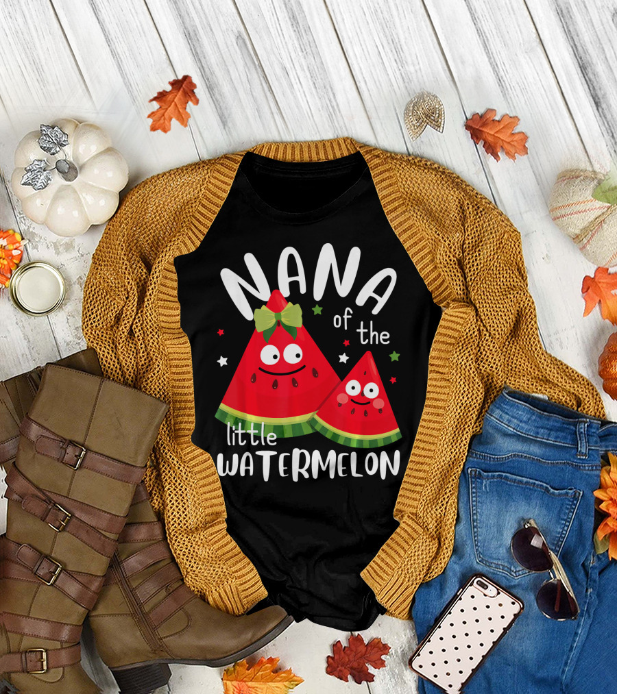 Nana of the Little Watermelon Summer Fru Happy Characters T-Shirt