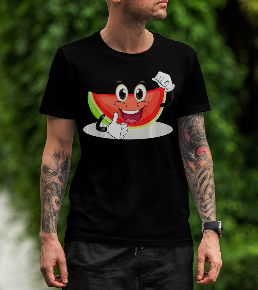 Happy Smiling Watermelon Thumbs Up T-Shirt