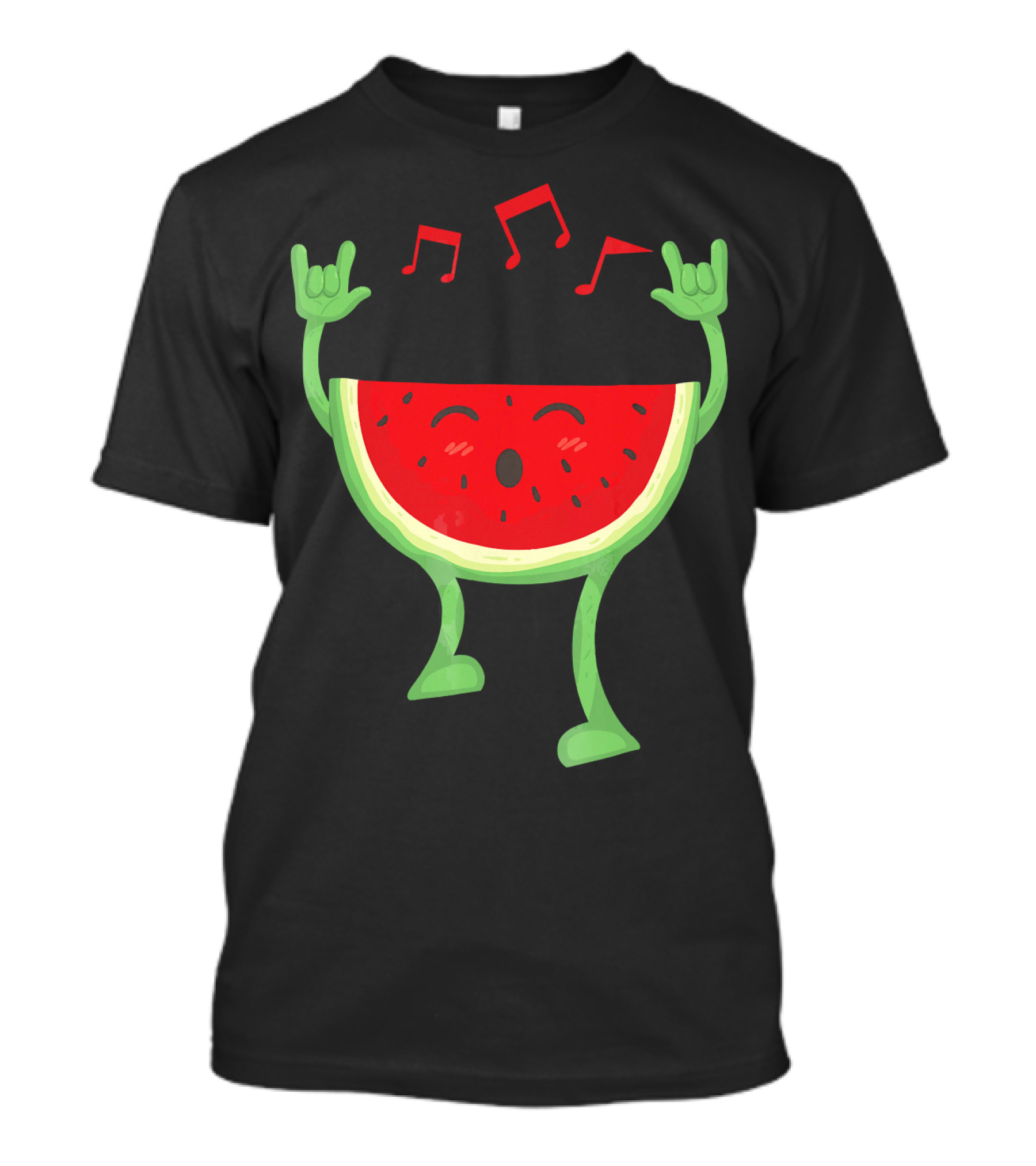 Adults Watermelon Halloween Costumes Ide Fun Music Notes Celebrating Rock T-Shirt