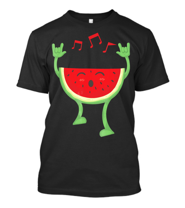 Adults Watermelon Halloween Costumes Ide Fun Music Notes Celebrating Rock T-Shirt