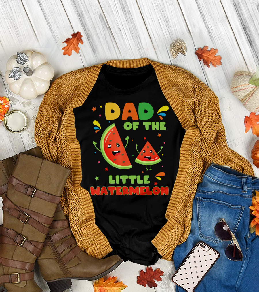 Dad of the Little Watermelon Cute Fruit T-Shirt