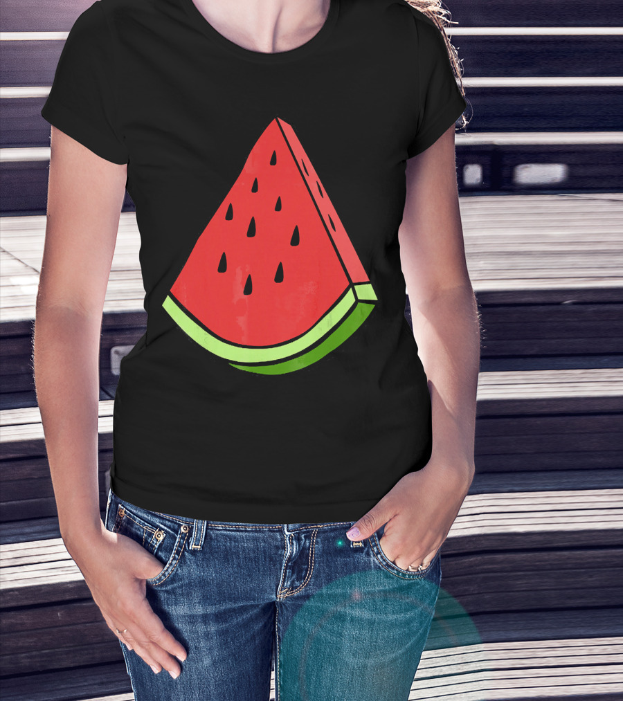 Watermelon Slice Red Green Wedge T-Shirt