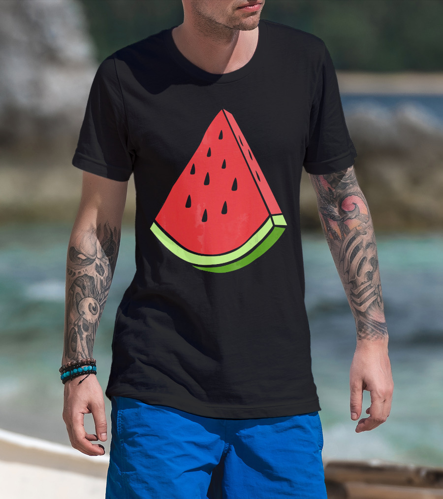 Watermelon Slice Red Green Wedge T-Shirt
