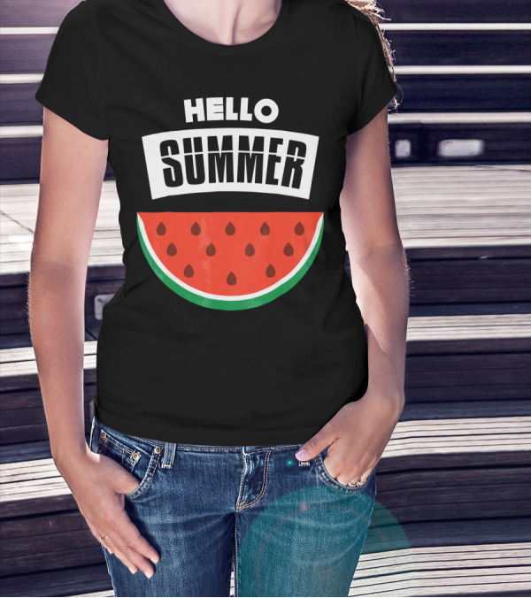HELLO SUMMER WATERMELON SLICE T-Shirt
