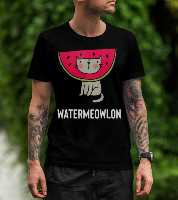 Watermeowlon Cute Cat Watermelon Meow T-Shirt