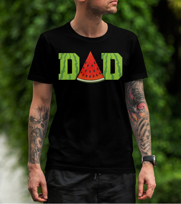 Dad Watermelon Funny Melon Summer Fruit Father's Day T-Shirt
