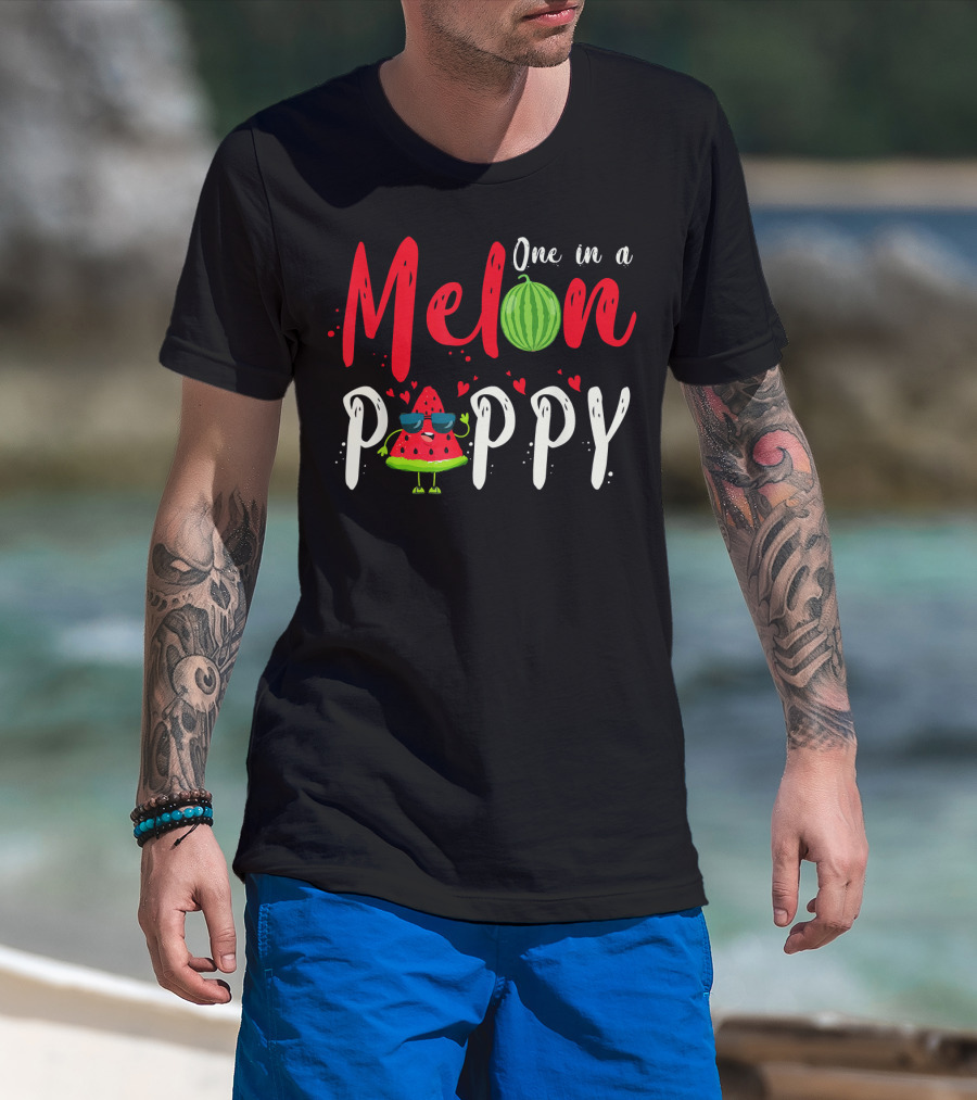 One In A Melon Pappy Watermelon Slice Cartoon T-Shirt