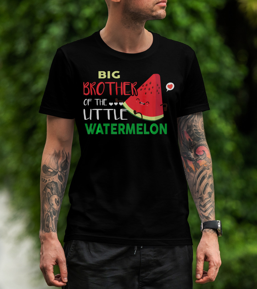 Big Brother Of The Little Watermelon Birthday Fun T-Shirt