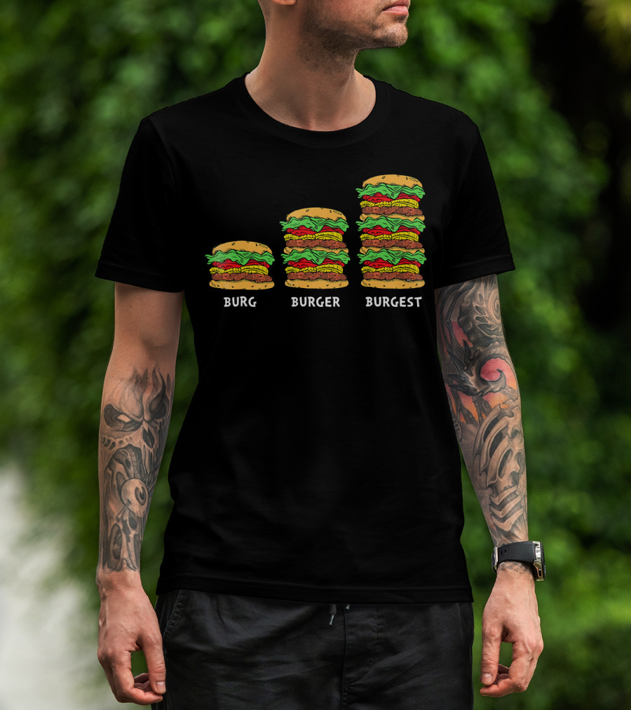 Burg Burger Burgest Cheeseburger Evolution T-Shirt